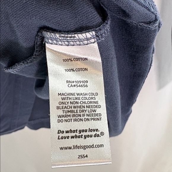 Life Is Good Blue Crusher Long Sleeve Tee Santa’s Little Helper Beer Elf X-Large - Picture 7 of 9